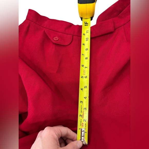 Vintage Lauren Ralph Lauren red fully lined worsted wool dress pants size 10 - Picture 12 of 15
